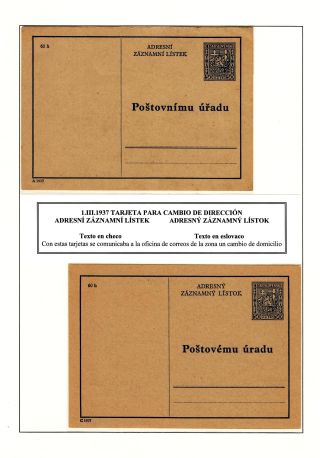 CZECHOSLOVAK POSTAL STATIONERY – sheet 56