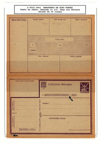 CZECHOSLOVAK POSTAL STATIONERY – sheet 58