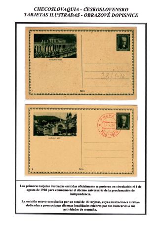 CZECHOSLOVAK POSTAL STATIONERY – sheet 65