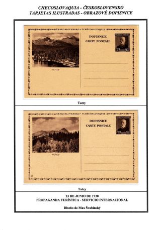 CZECHOSLOVAK POSTAL STATIONERY – sheet 66