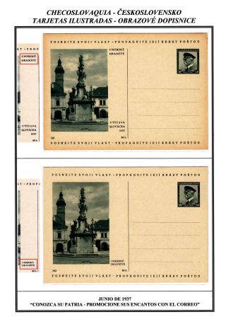 CZECHOSLOVAK POSTAL STATIONERY – sheet 72