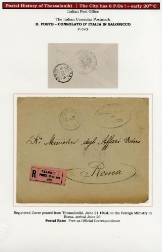POSTAL HISTORY OF THESSALONIKI – sheet 129