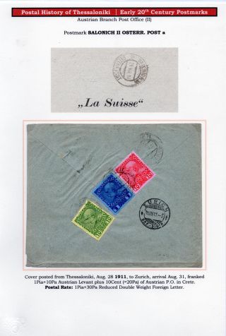 POSTAL HISTORY OF THESSALONIKI – sheet 142