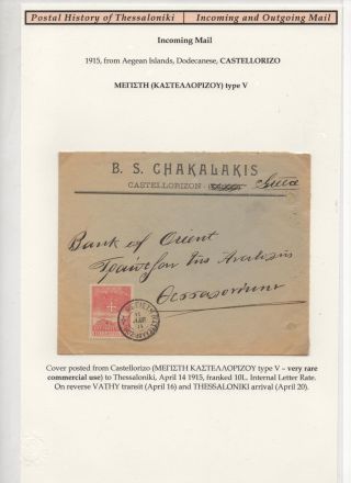 POSTGESCHICHTE VON SALONIKI - EIN- UND AUSGANGSPOST – Blatt 82