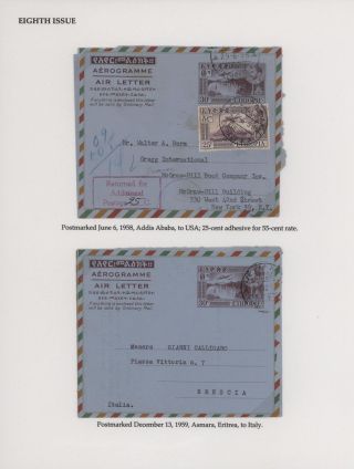 AEROGRAMMES OF ETHIOPIA – sheet 26