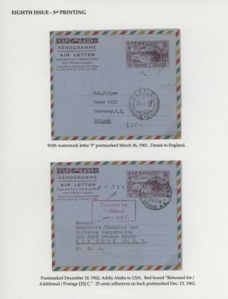 AEROGRAMMES OF ETHIOPIA – sheet 35