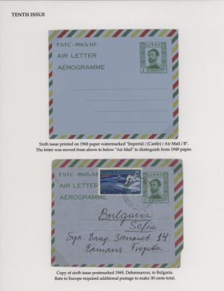 AEROGRAMMES OF ETHIOPIA – sheet 64