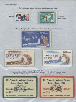 III OLYMPIC WINTER GAMES LAKE PLACID, NEW YORK - 1932 – sheet 7