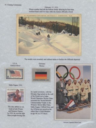 III OLYMPIC WINTER GAMES LAKE PLACID, NEW YORK - 1932 – sheet 30