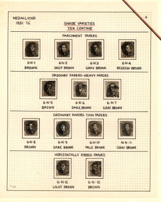BELGIEN 1851/54 - 3. AUGABE (MEDAILLON) – Blatt 2