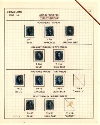 BELGIEN 1851/54 - 3. AUGABE (MEDAILLON) – Blatt 3