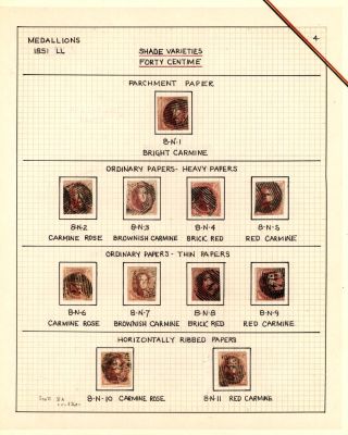 BELGIEN 1851/54 - 3. AUGABE (MEDAILLON) – Blatt 4