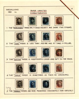 BELGIEN 1851/54 - 3. AUGABE (MEDAILLON) – Blatt 15