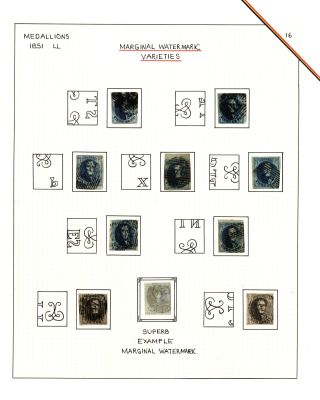 BELGIEN 1851/54 - 3. AUGABE (MEDAILLON) – Blatt 16
