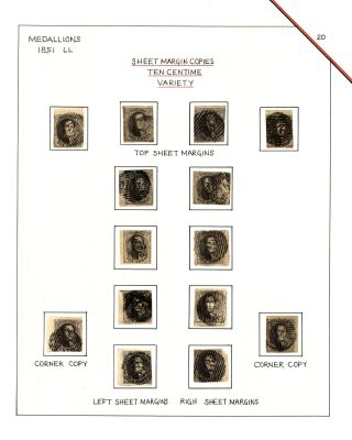 BELGIEN 1851/54 - 3. AUGABE (MEDAILLON) – Blatt 20