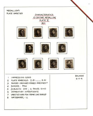 BELGIEN 1851/54 - 3. AUGABE (MEDAILLON) – Blatt 24