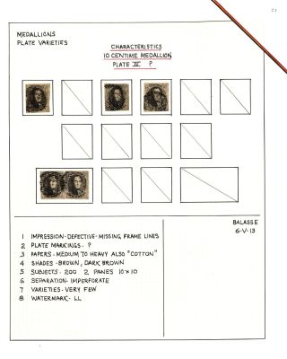 BELGIEN 1851/54 - 3. AUGABE (MEDAILLON) – Blatt 26