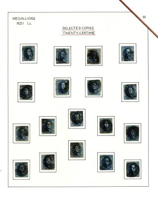 BELGIEN 1851/54 - 3. AUGABE (MEDAILLON) – Blatt 35
