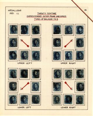 BELGIEN 1851/54 - 3. AUGABE (MEDAILLON) – Blatt 38