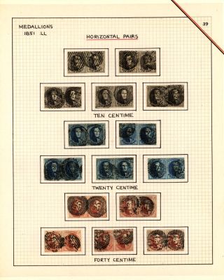 BELGIEN 1851/54 - 3. AUGABE (MEDAILLON) – Blatt 39