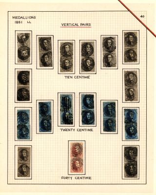 BELGIEN 1851/54 - 3. AUGABE (MEDAILLON) – Blatt 40
