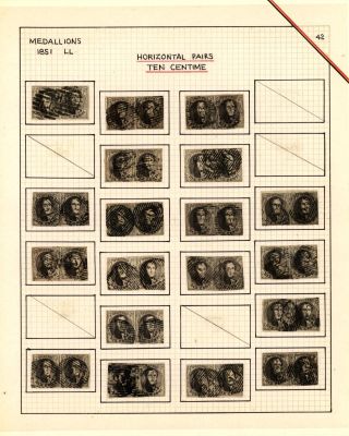 BELGIEN 1851/54 - 3. AUGABE (MEDAILLON) – Blatt 42