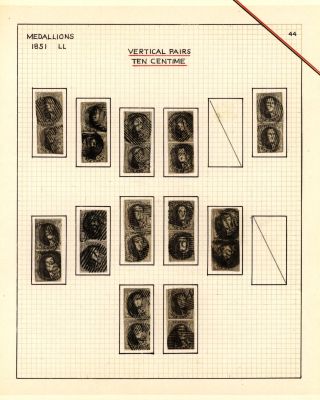 BELGIEN 1851/54 - 3. AUGABE (MEDAILLON) – Blatt 44