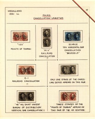 BELGIEN 1851/54 - 3. AUGABE (MEDAILLON) – Blatt 47