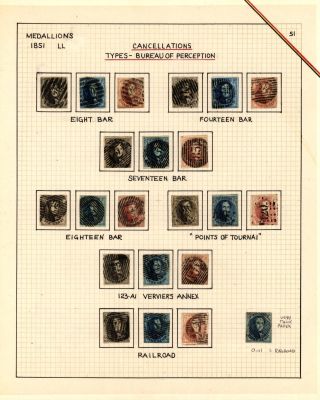 BELGIEN 1851/54 - 3. AUGABE (MEDAILLON) – Blatt 51