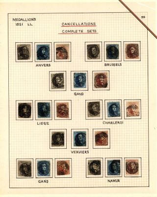 BELGIEN 1851/54 - 3. AUGABE (MEDAILLON) – Blatt 55