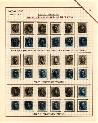 BELGIEN 1851/54 - 3. AUGABE (MEDAILLON) – Blatt 61