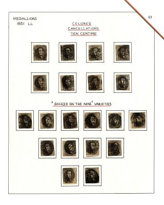BELGIEN 1851/54 - 3. AUGABE (MEDAILLON) – Blatt 63