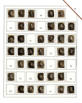 BELGIEN 1851/54 - 3. AUGABE (MEDAILLON) – Blatt 65