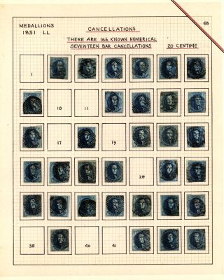BELGIEN 1851/54 - 3. AUGABE (MEDAILLON) – Blatt 68