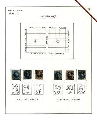 BELGIEN 1851/54 - 3. AUGABE (MEDAILLON) – Blatt 74
