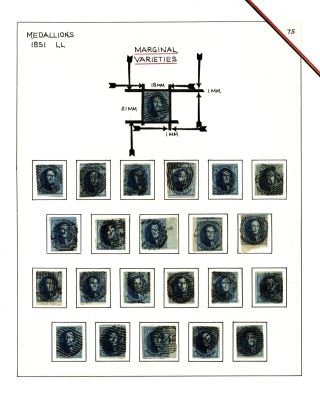 BELGIEN 1851/54 - 3. AUGABE (MEDAILLON) – Blatt 75