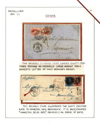 BELGIEN 1851/54 - 3. AUGABE (MEDAILLON) – Blatt 77