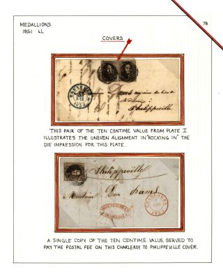 BELGIEN 1851/54 - 3. AUGABE (MEDAILLON) – Blatt 78