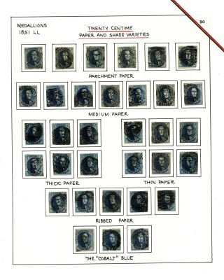 BELGIEN 1851/54 - 3. AUGABE (MEDAILLON) – Blatt 80