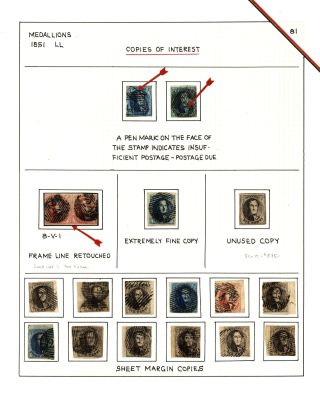 BELGIEN 1851/54 - 3. AUGABE (MEDAILLON) – Blatt 81