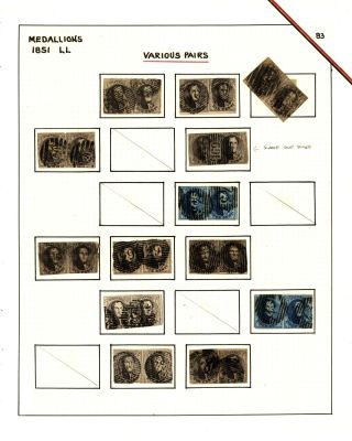 BELGIEN 1851/54 - 3. AUGABE (MEDAILLON) – Blatt 83