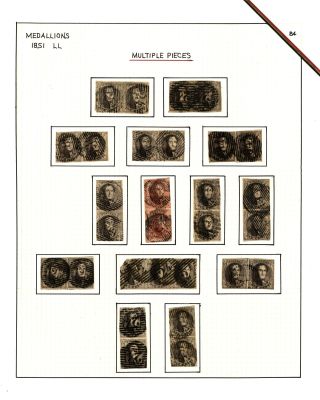 BELGIEN 1851/54 - 3. AUGABE (MEDAILLON) – Blatt 84