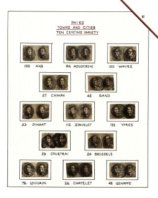 BELGIEN 1851/54 - 3. AUGABE (MEDAILLON) – Blatt 87