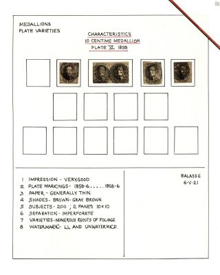 BELGIEN 1851/54 - 3. AUGABE (MEDAILLON) – Blatt 90