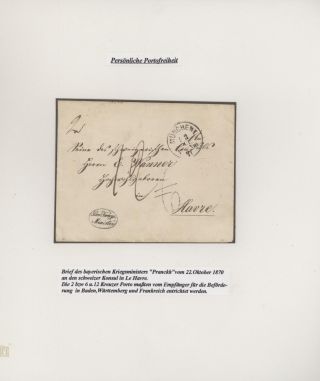 BAYERN POSTGESCHICHTE 1790-1920 - VORPHILA UND BESONDERHEITEN – Blatt 8