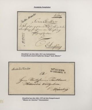 BAYERN POSTGESCHICHTE 1790-1920 - VORPHILA UND BESONDERHEITEN – Blatt 9