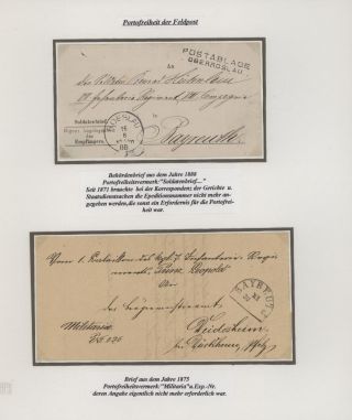BAYERN POSTGESCHICHTE 1790-1920 - VORPHILA UND BESONDERHEITEN – Blatt 13