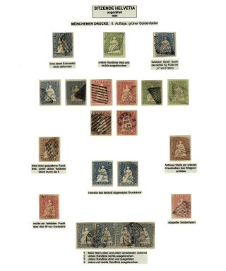 SCHWEIZ - AUSGABE SITZENDE HELVETIA 1854-1862 – Blatt 4