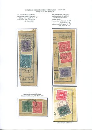 ÚSTŘIŽKY POŠTOVNÍCH PRŮVODEK 1918-1921 – list 2