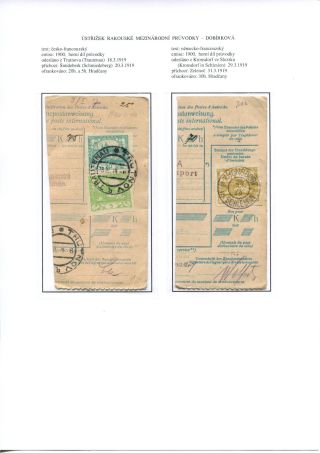 ÚSTŘIŽKY POŠTOVNÍCH PRŮVODEK 1918-1921 – list 22